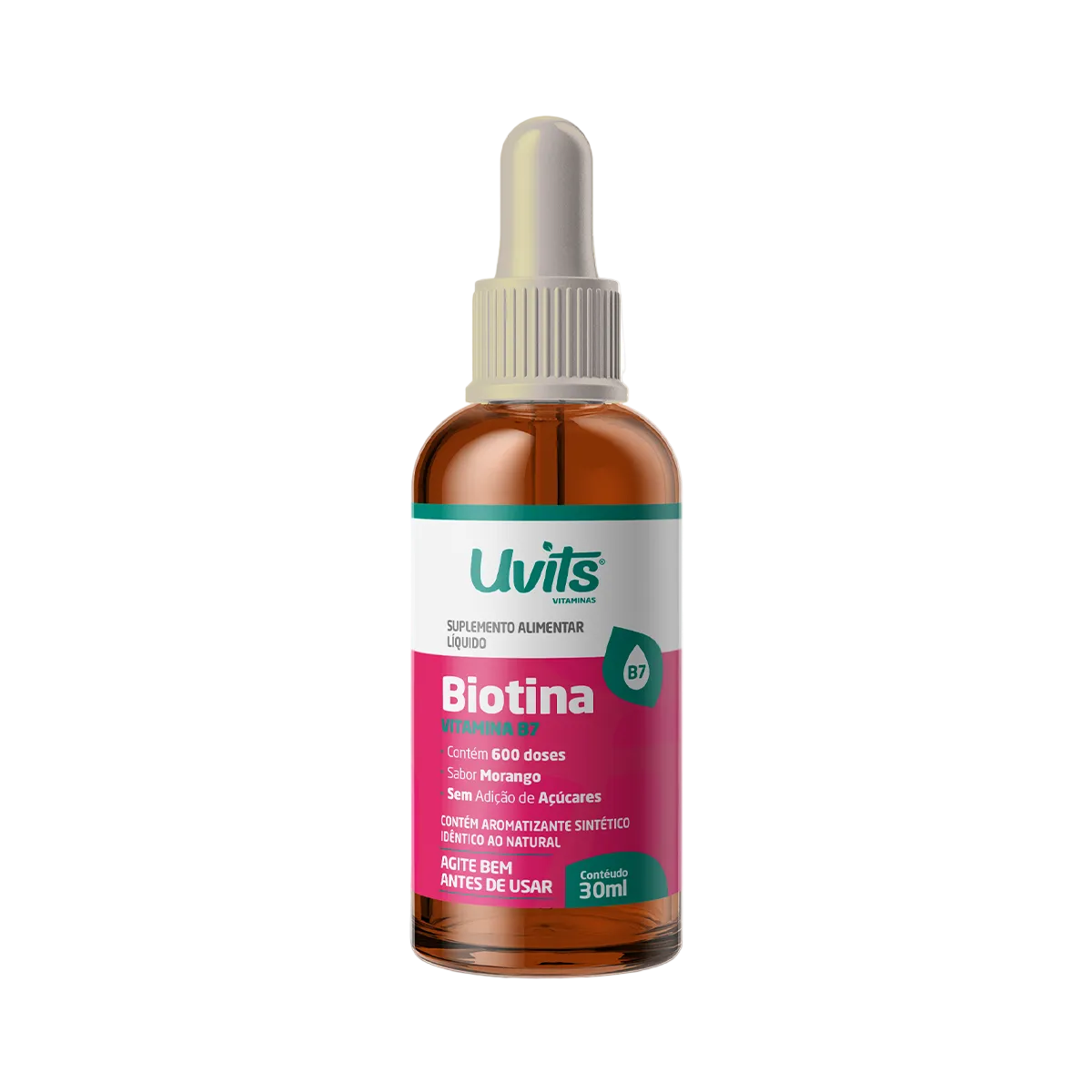 Biotina Líquida Vitamina B7 45mcg - 600 Doses