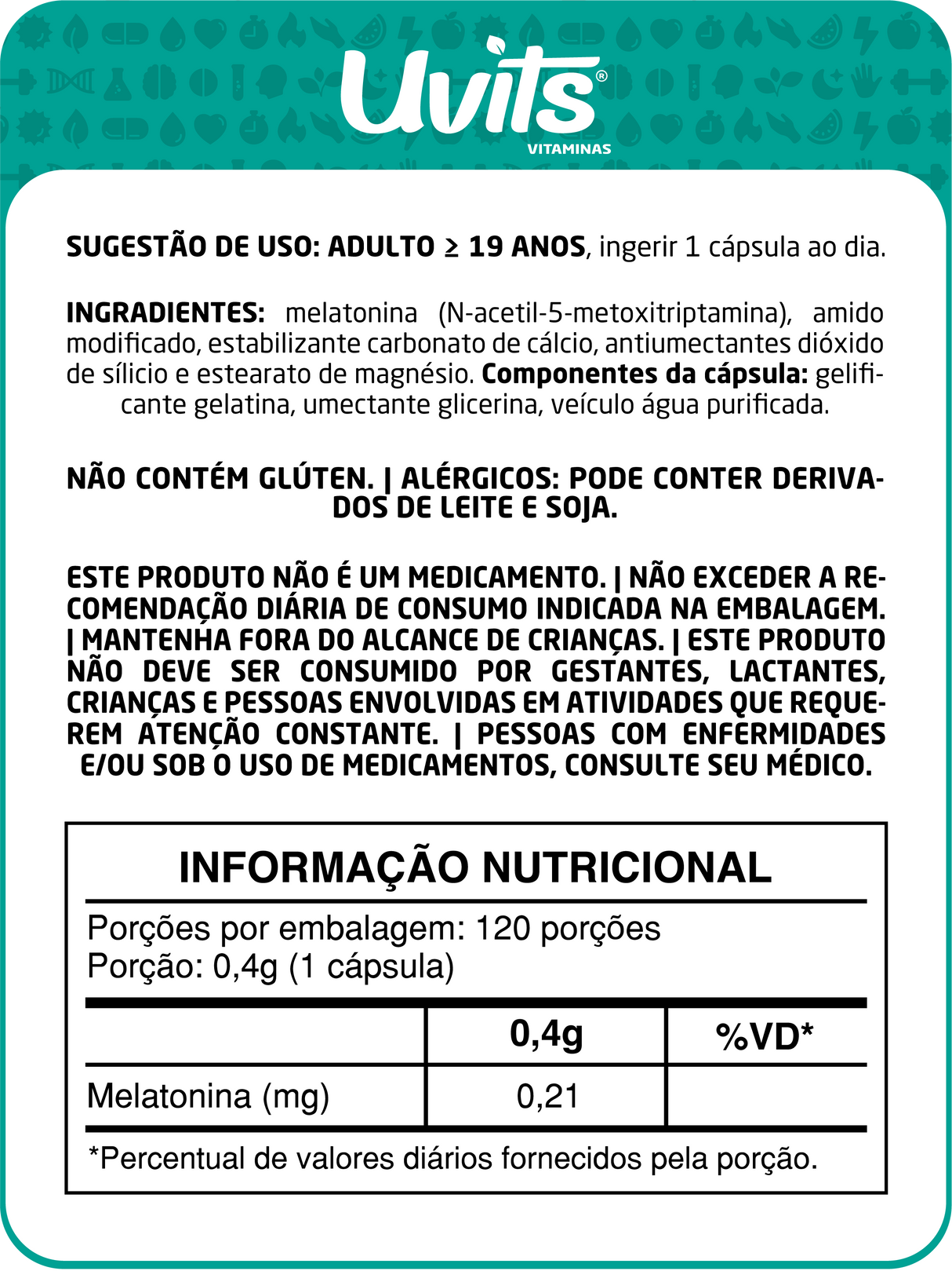 Melatonina 120 Cápsulas