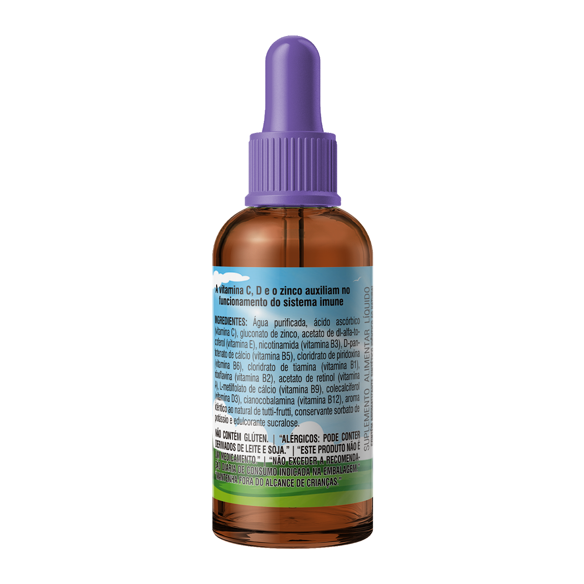 MultiVits Kids 30ml - Vitaminas e Minerais Sabor Tutti-Frutti