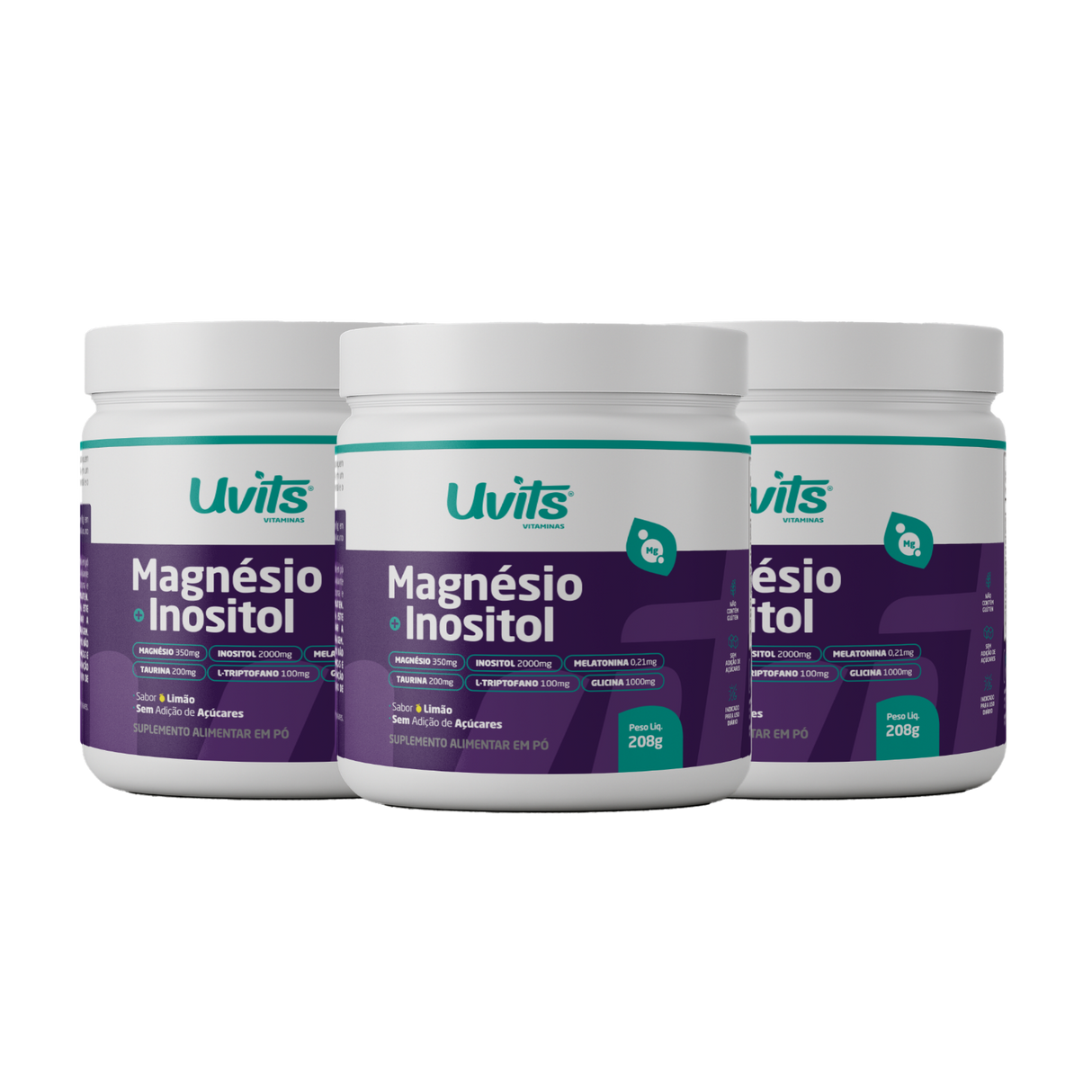 Magnésio Inositol 208G Sabor Limão