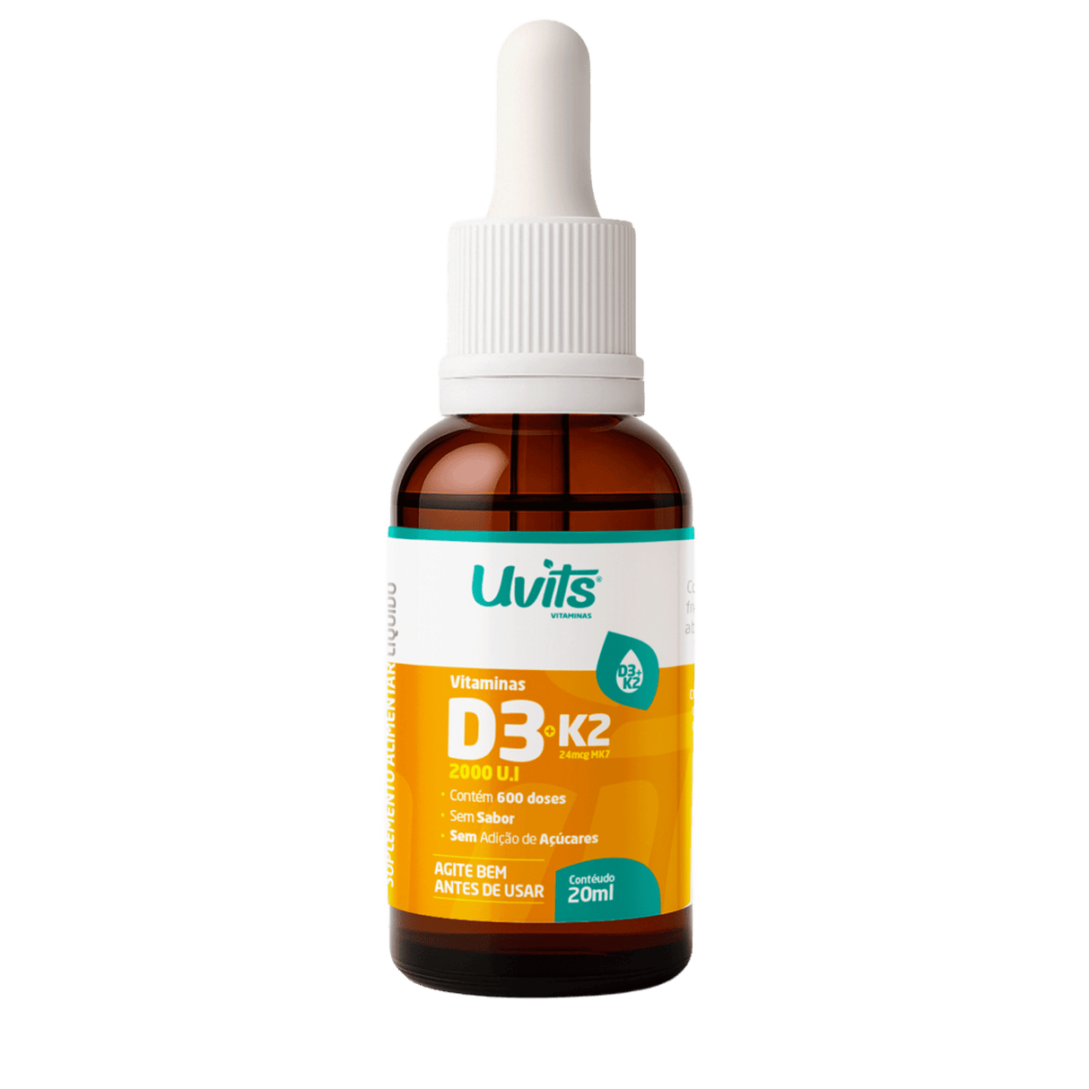 Vitamina D3 2000UI K2 MK7 24mcg - 600 Doses 20ml