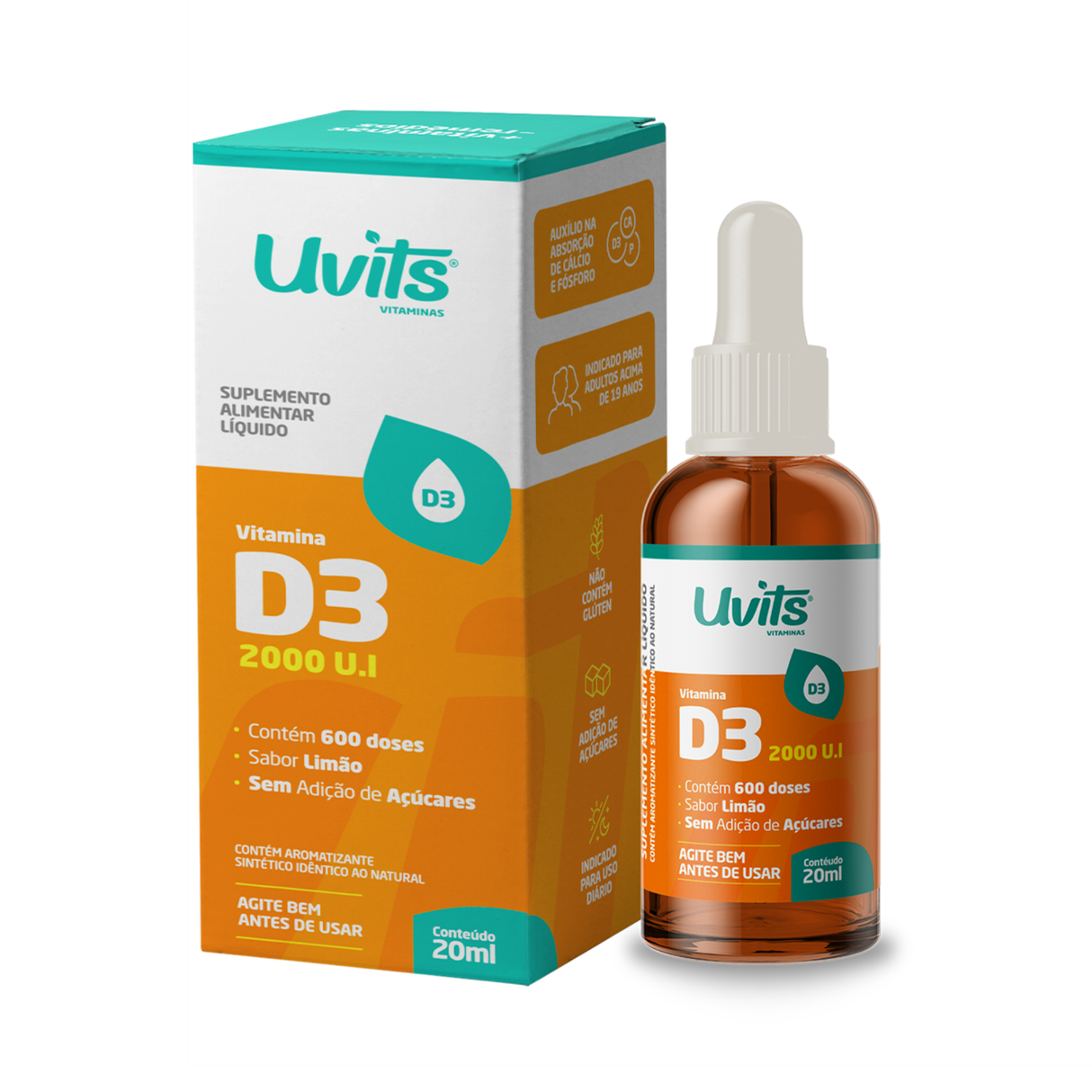 Vitamina D3 2000UI Uvits 20ml