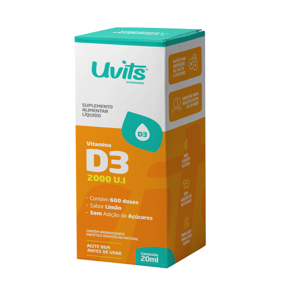 Vitamina D3 2000UI Uvits 20ml