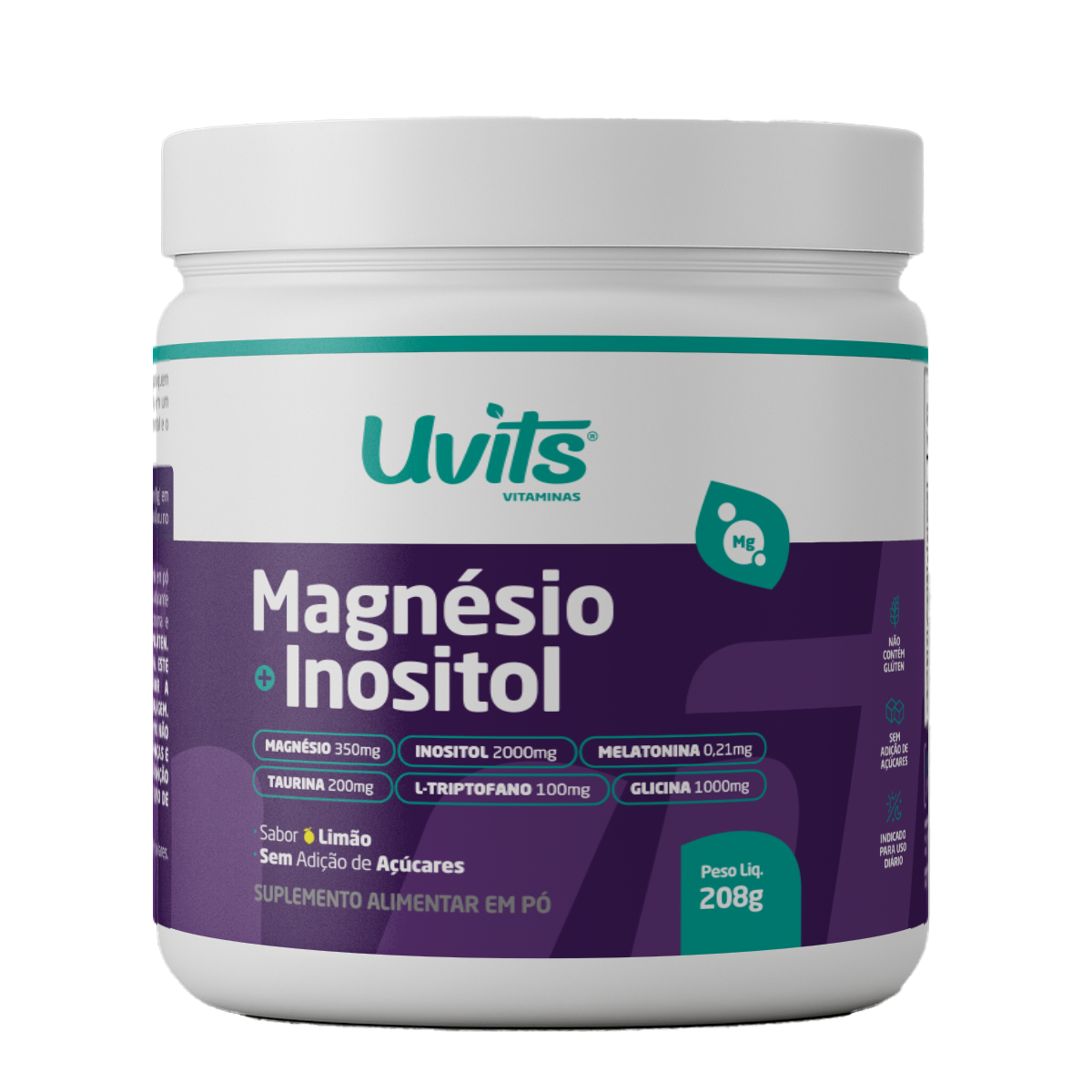 Magnésio Inositol 208G Sabor Limão