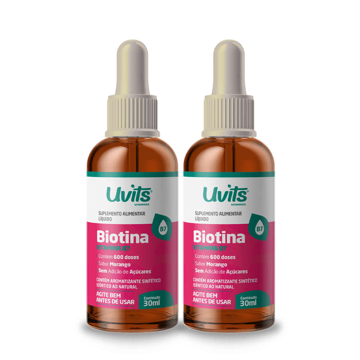 Biotina Líquida Vitamina B7 45mcg - 600 Doses