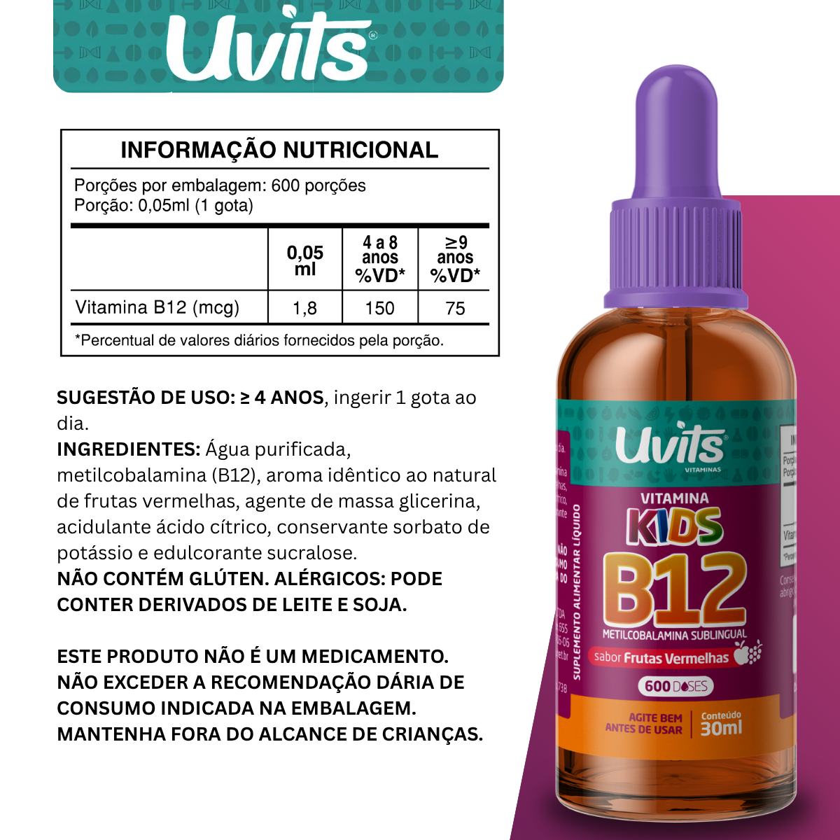Vitamina B12 Kids - Metilcobalamina - 30ml