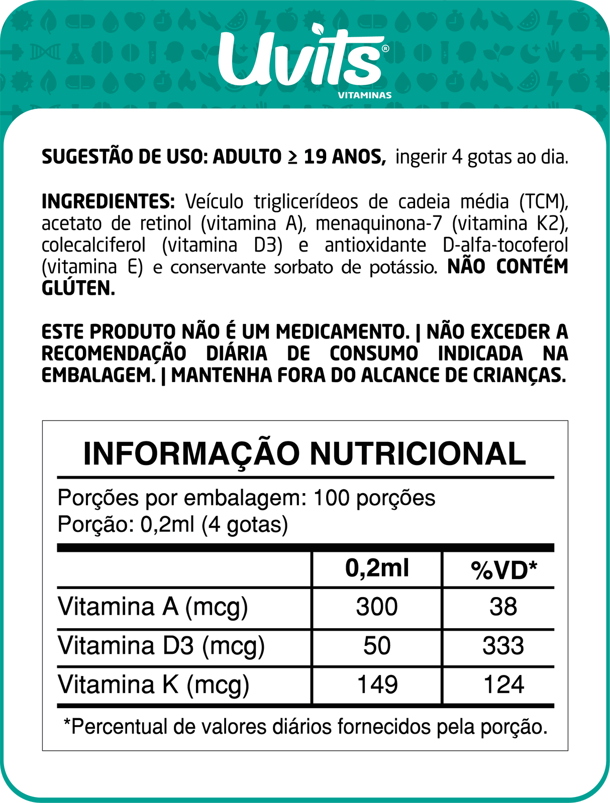 Tri-Uvits D3 2000UI + K2 MK7 149mcg + A 1000UI 20ml