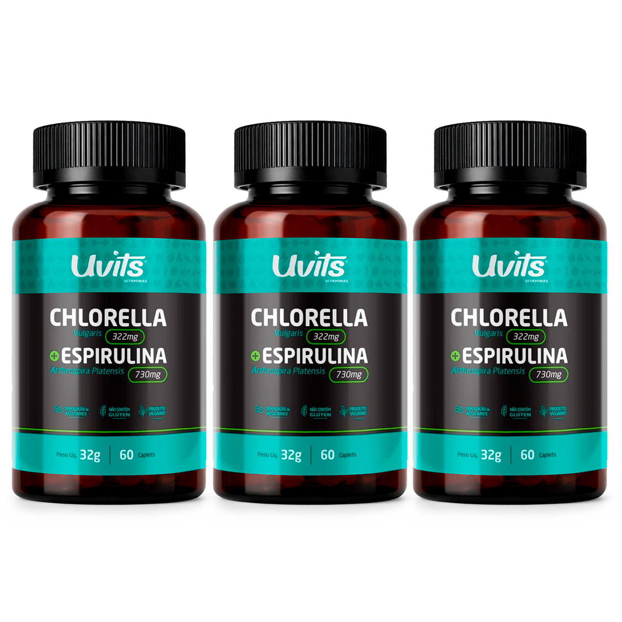 Chlorella + Espirulina 60 Caplets