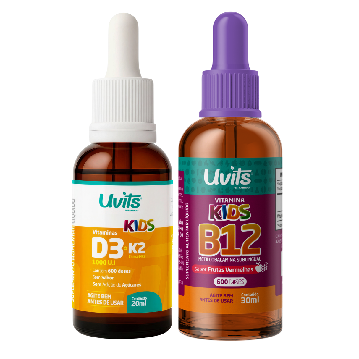 Kit Vitamina D3+K2 Kids (20ml) + B12 Kids (30ml)