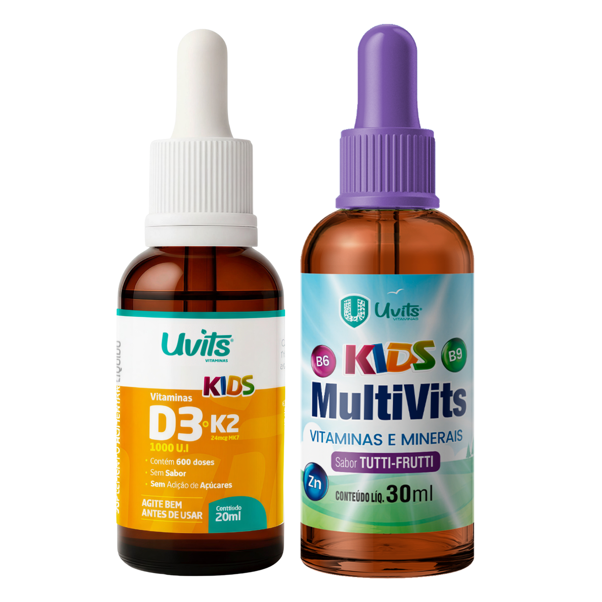 Kit Vitamina D3+K2 Kids (30ml) + MultiVits Kids (20ml)