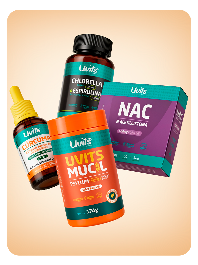 Kit Detox - NAC, Cúrcuma e Chlorella