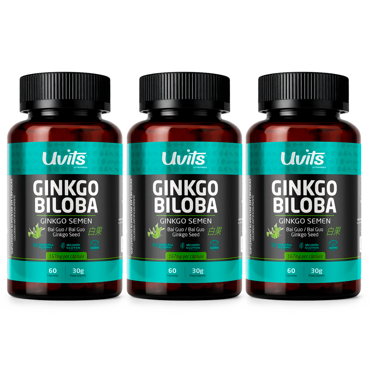 Ginkgo Biloba 60 Capsulas Uvits