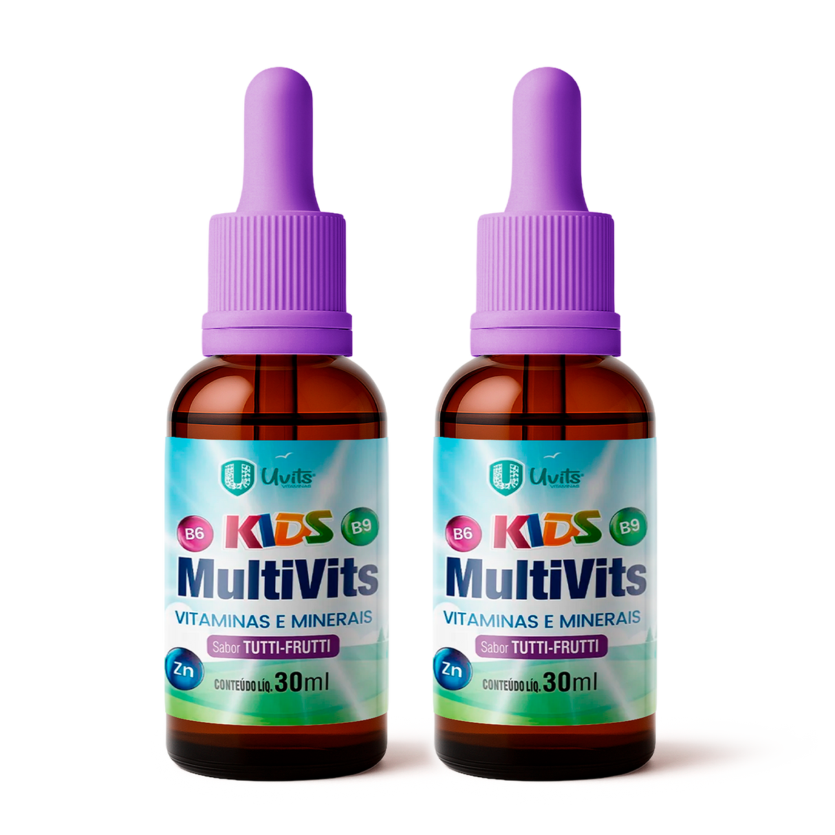 MultiVits Kids 30ml - Vitaminas e Minerais Sabor Tutti-Frutti