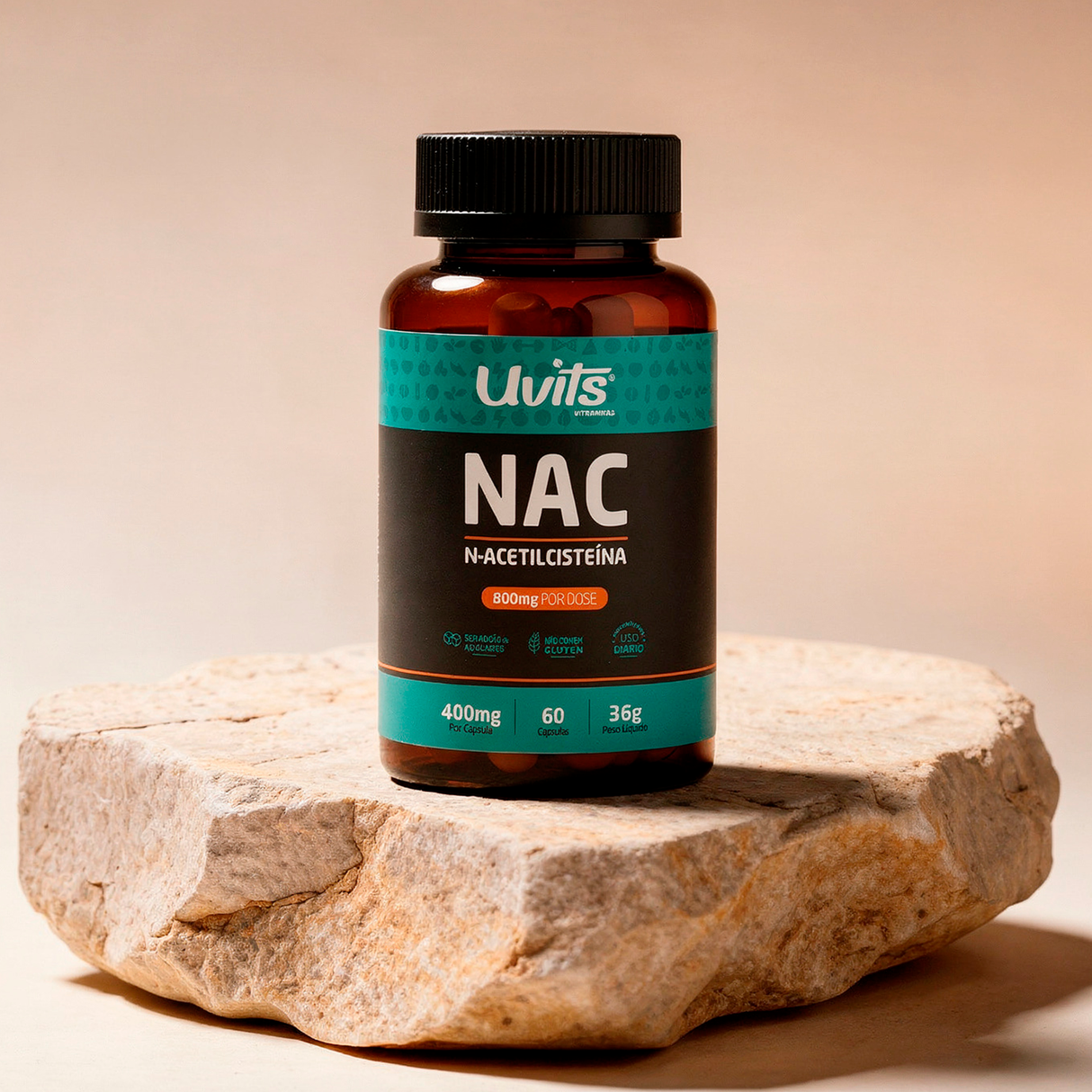 NAC - Aceltilcisteína 800mg 60 Cápsulas