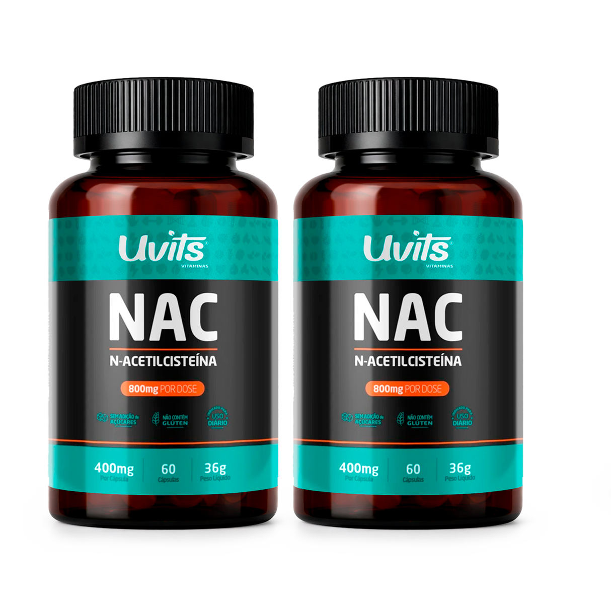 NAC - Aceltilcisteína 800mg 60 Cápsulas