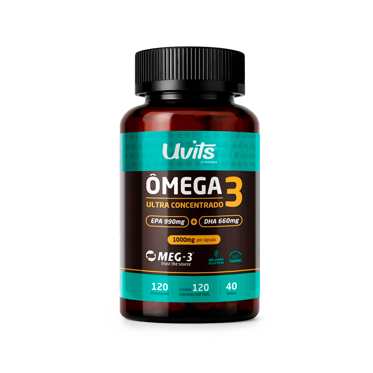 Omega 3 Ultra Concentrado 120 Capsulas Uvits