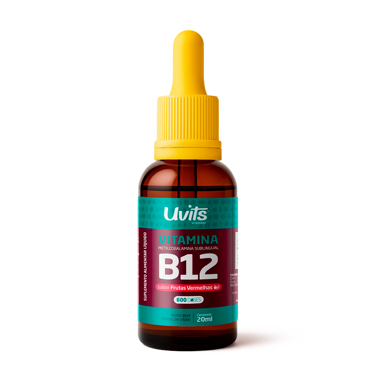 Vitamina B12 - Metilcobalamina (Sabor Frutas Vermelhas) - 20ml