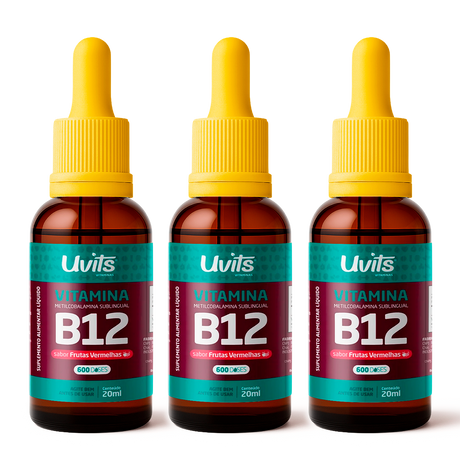 Vitamina B12 - Metilcobalamina (Sabor Frutas Vermelhas) - 20ml