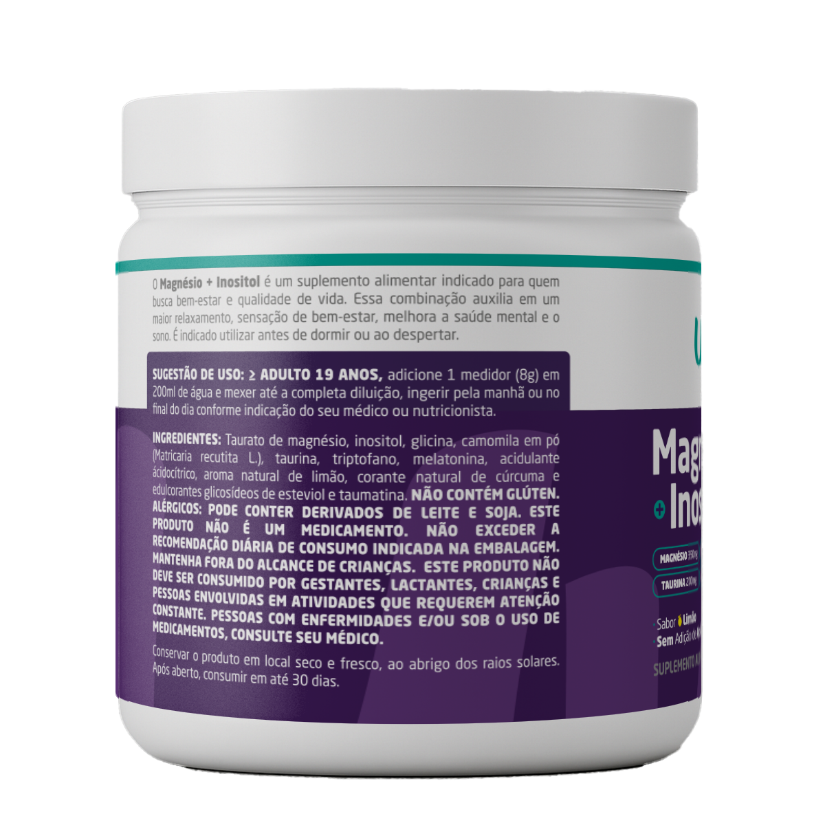 Magnésio Inositol 208G Sabor Limão