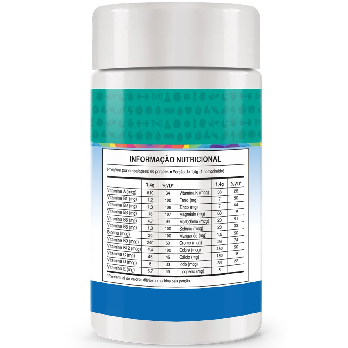 Multivitamínico A-Z Homem – Vitaminas e Minerais para Energia, Imunidade e Metabolismo – 60 Comprimidos