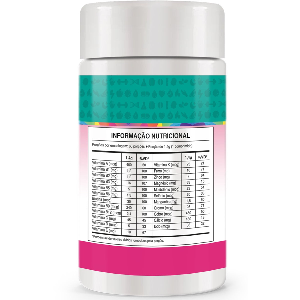 Multivitamínico A-Z para Mulheres – Energia, Imunidade e Equilíbrio Nutricional – 60 Comprimidos