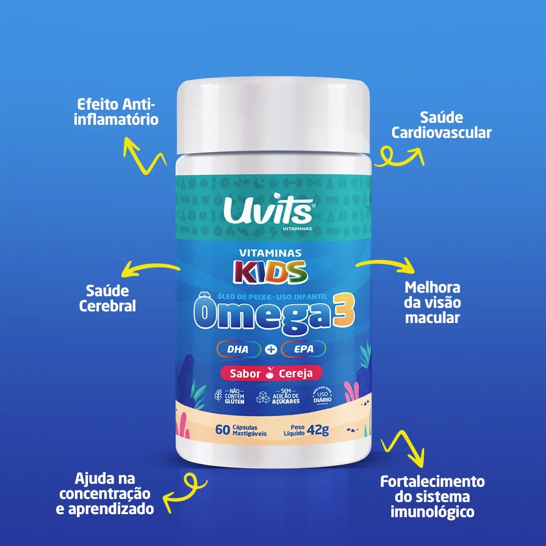 Ômega 3 Kids 60 Capsulas Uvits