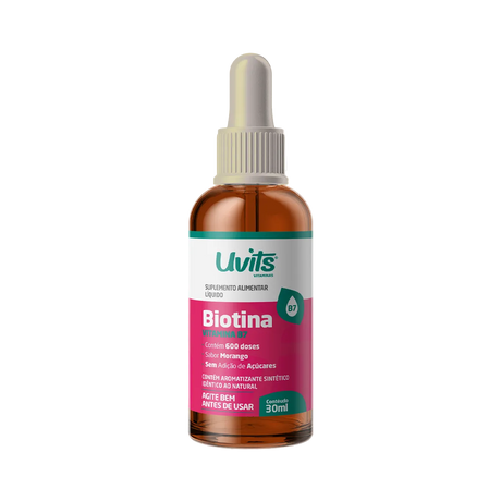 Biotina Líquida Vitamina B7 45mcg - 600 Doses