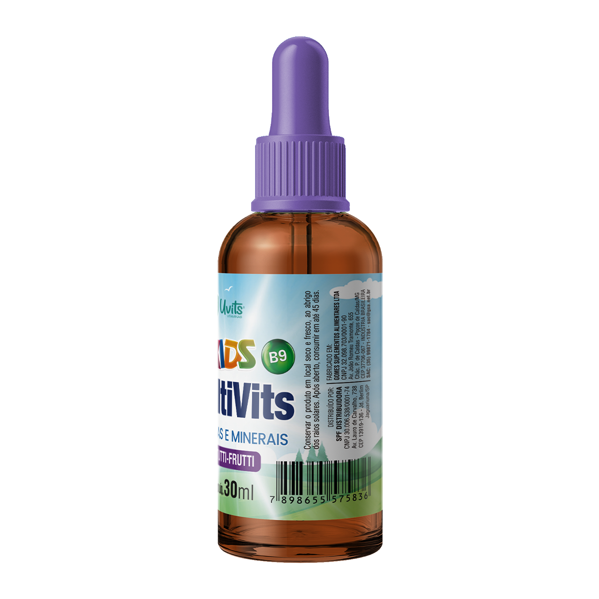 MultiVits Kids 30ml - Vitaminas e Minerais Sabor Tutti-Frutti