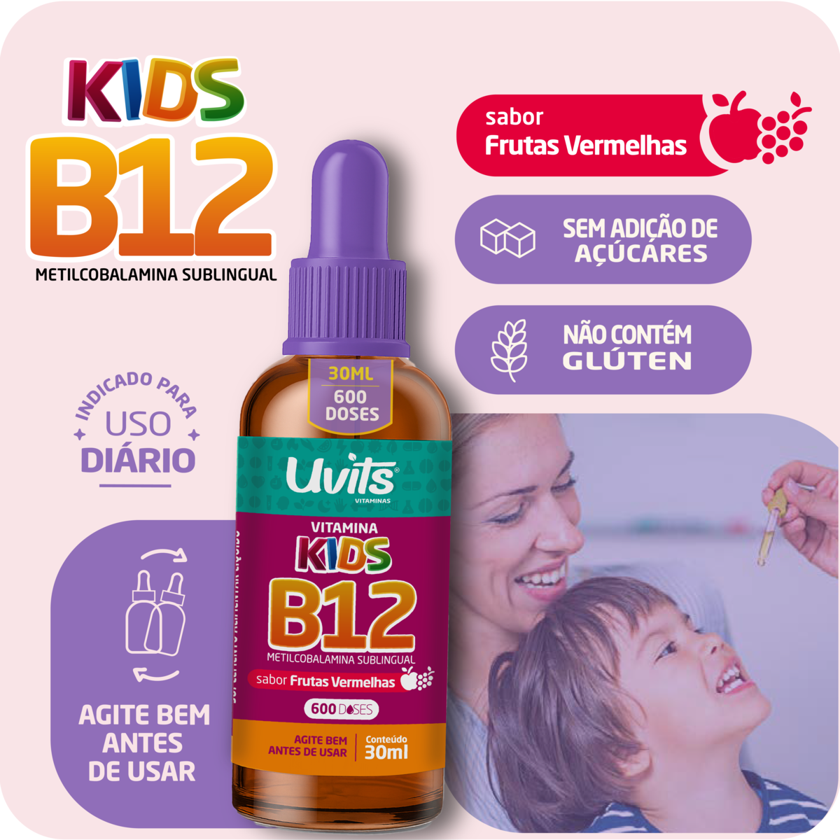 Vitamina B12 Kids - Metilcobalamina - 30ml