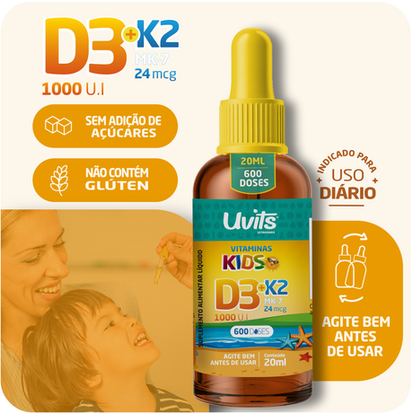 Kit Vitamina D3+K2 Kids (30ml) + MultiVits Kids (20ml)