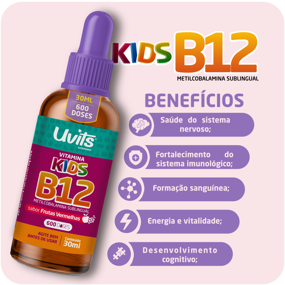 Vitamina B12 Kids - Metilcobalamina - 30ml