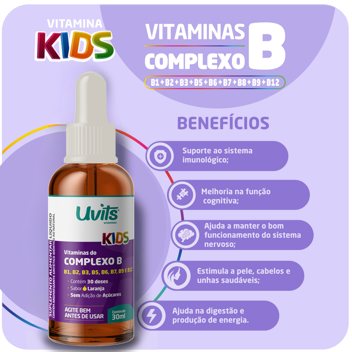 Vitaminas Complexo B Kids 30ml