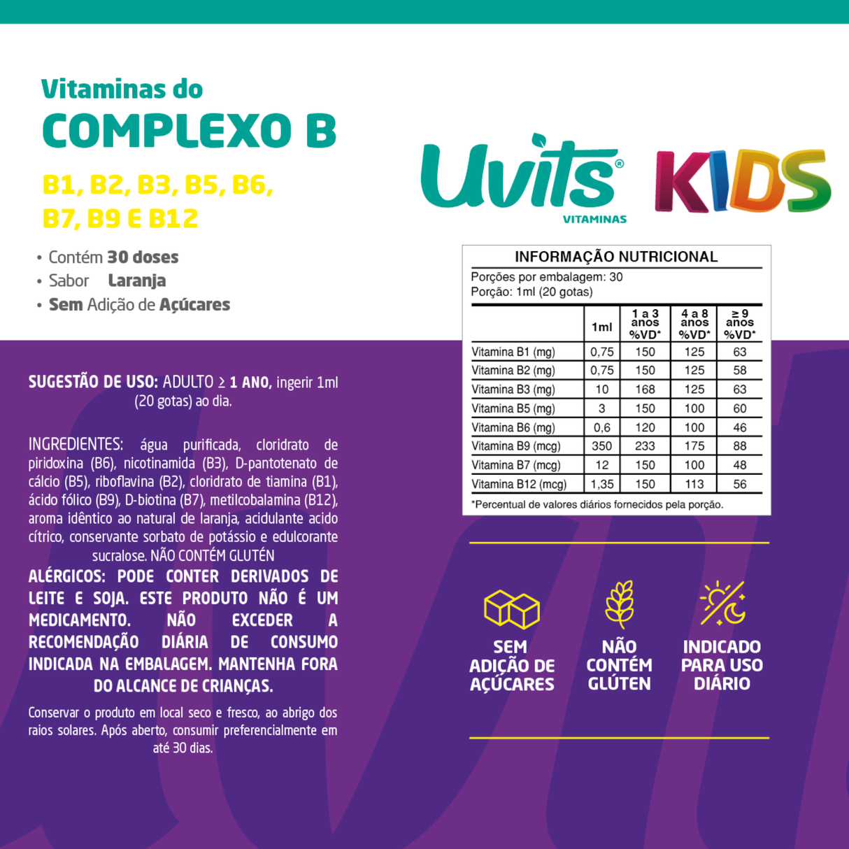Vitaminas Complexo B Kids 30ml