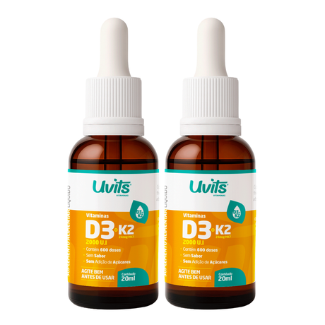 Vitamina D3 2000UI K2 MK7 24mcg  - 600 Doses 20ml