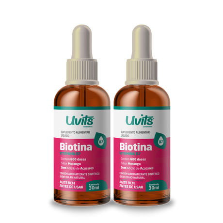 Biotina Líquida Vitamina B7 45mcg - 600 Doses