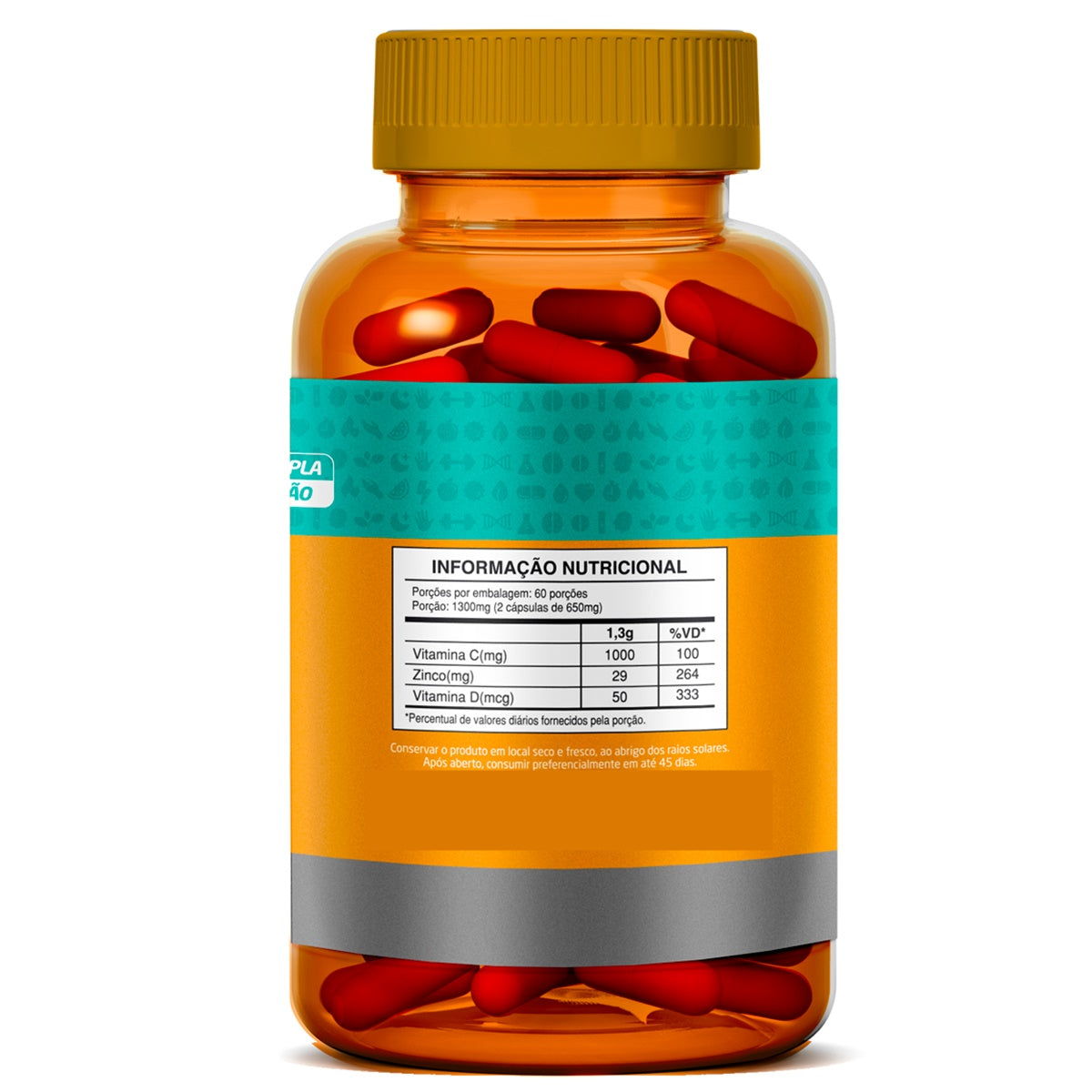 Vitamina C D Z 60 Capsulas Uvits