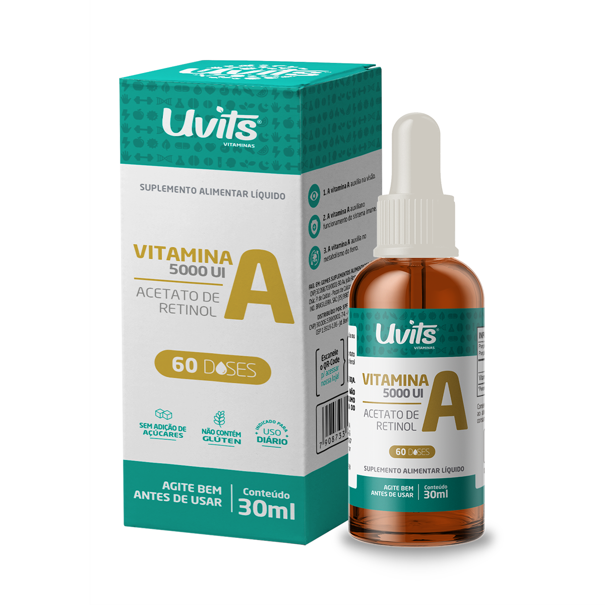 Vitamina A 5000UI - Acetato de Retinol - 30ml