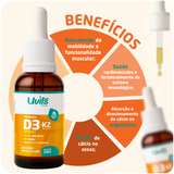 Vitamina D3 2000UI K2 MK7 24mcg  - 600 Doses 20ml