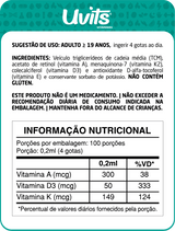 Tri-Uvits D3 2000UI + K2 MK7 149mcg + A 1000UI 20ml