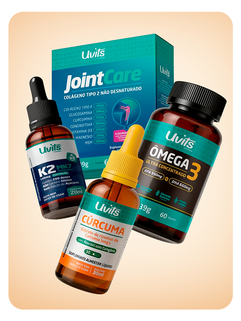Kit Movimento - JointCare, MSM, K2, Cúrcuma