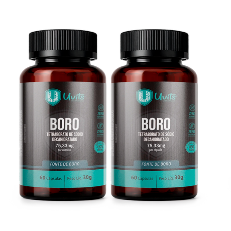Boro - Tetraborato de Sódio Decahidratado 75,33mg - 60 Caps