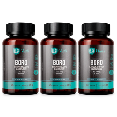Boro - Tetraborato de Sódio Decahidratado 75,33mg - 60 Caps