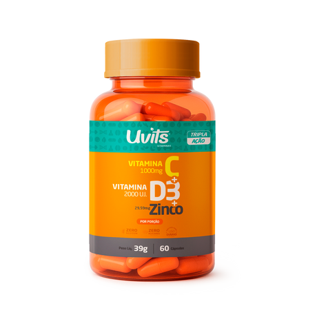Vitamina C D Z 60 Capsulas Uvits