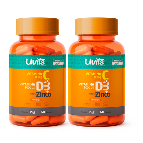 Vitamina C D Z 60 Capsulas Uvits