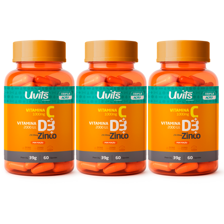 Vitamina C D Z 60 Capsulas Uvits