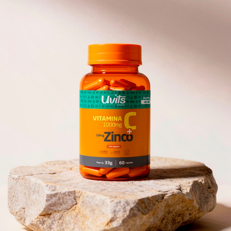 Vitamina C Zinco 60 Capsulas Uvits