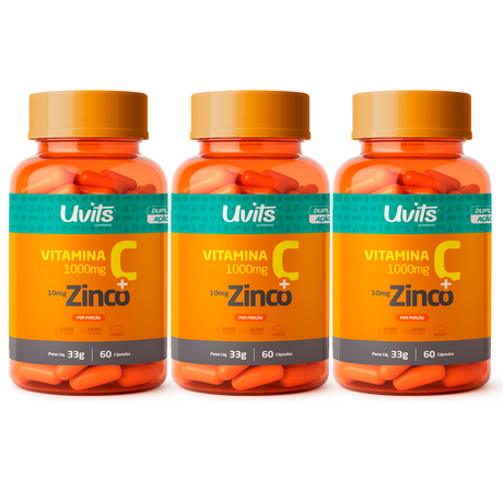 Vitamina C Zinco 60 Capsulas Uvits