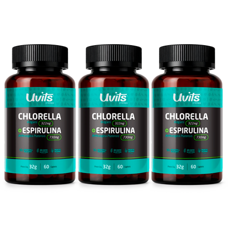 Chlorella + Espirulina 60 Caplets Uvits