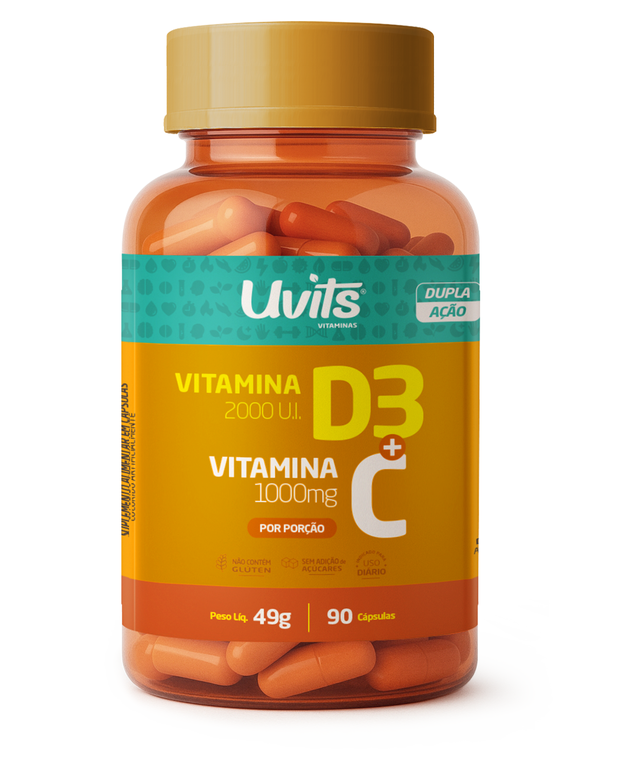 Vitamina D3 C 90 Capsulas Uvits