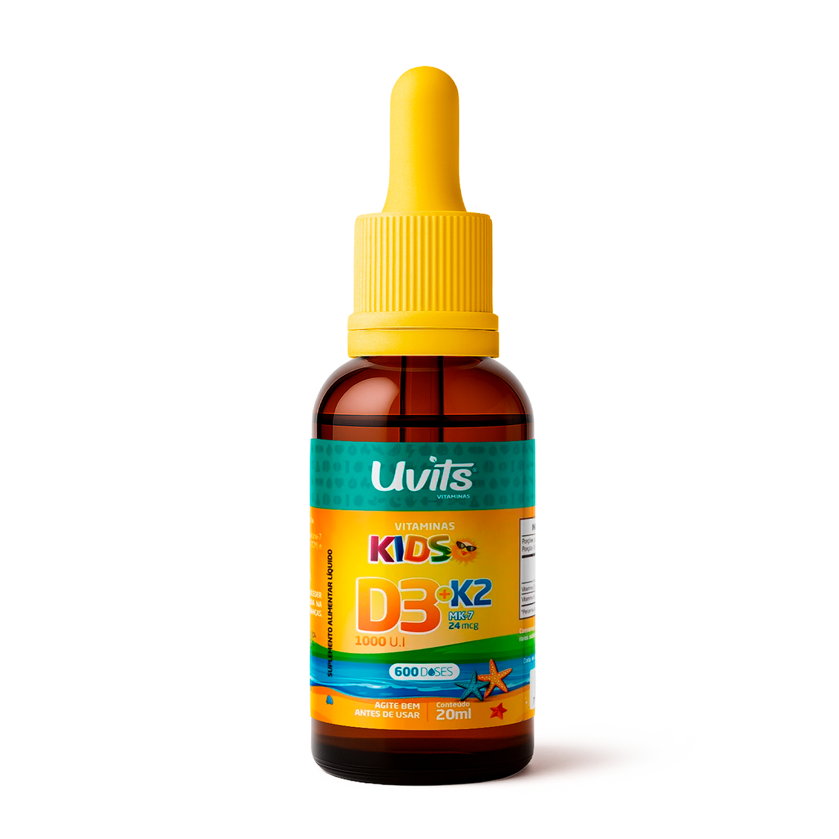 Vitamina D3 1000UI K2 24mcg Kids – 600 Doses 20ml